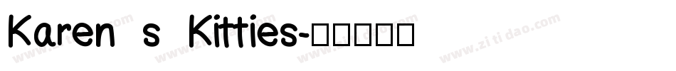 Karen s Kitties字体转换